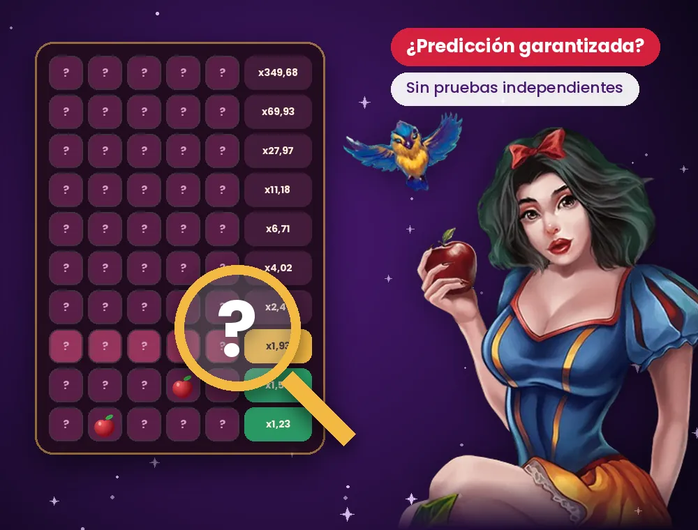 Apple of Fortune predictor: lupa sobre el tablero de manzanas ocultas